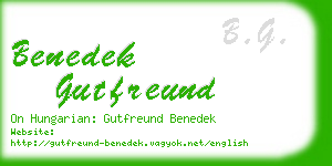 benedek gutfreund business card